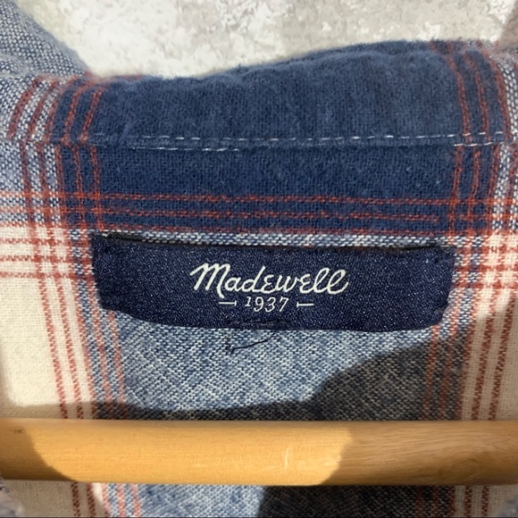 Madewell Women's Medium Plaid Button Up Shirt. 100% Cotton Flannel Shirt EUC - Picture 5 of 6